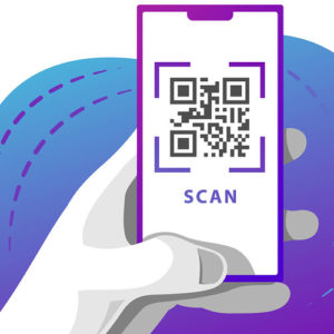 Phone With Qr Code Scan Screen 
